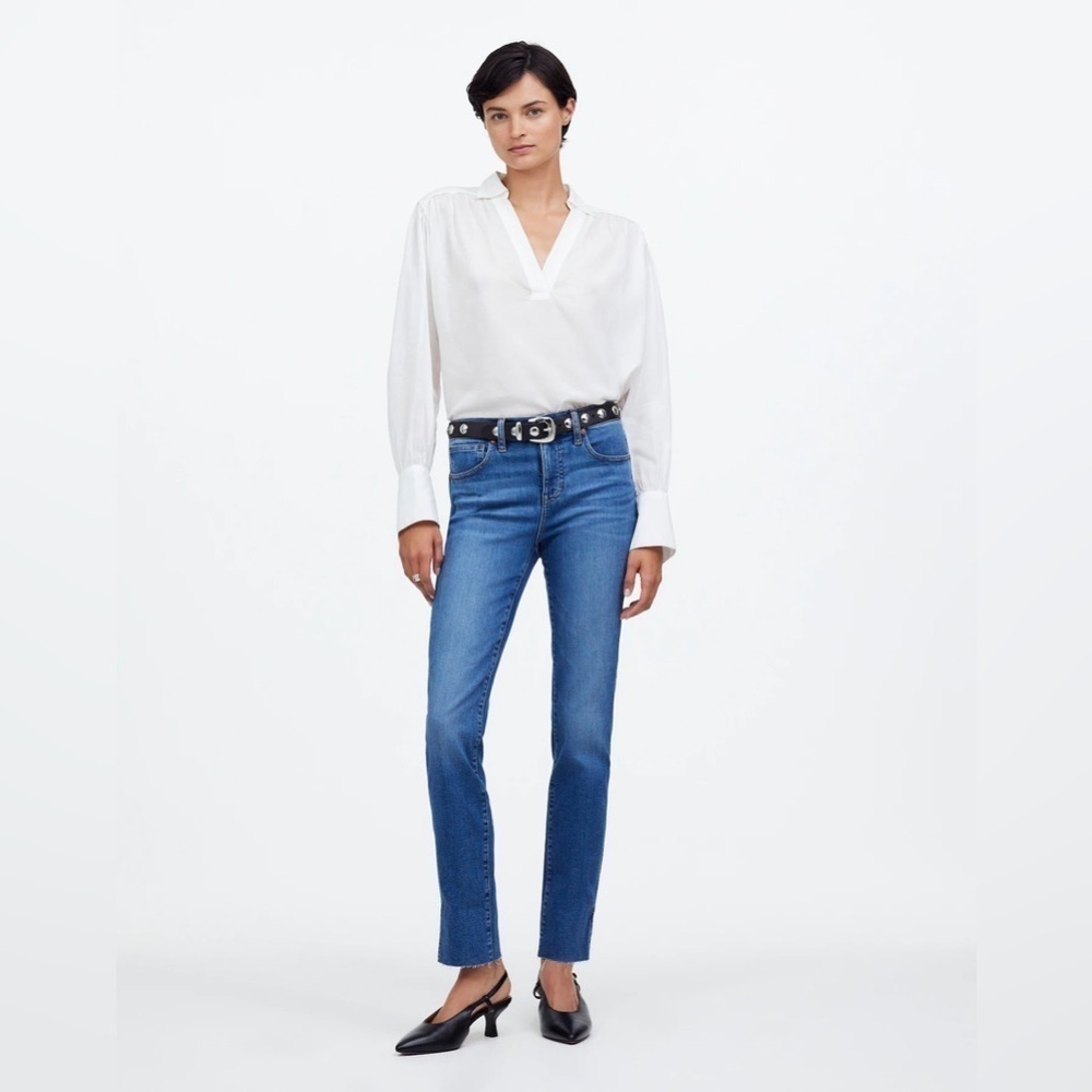 Madewell Stovepipe Jeans in Harsdale Wash Slim Stretch High Rise Denim 27 - Picture 15 of 15